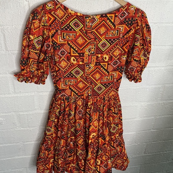 Vintage by Do-Sal Independence Co. Handmade Bright Colorful Dress sz S - Picture 10 of 10